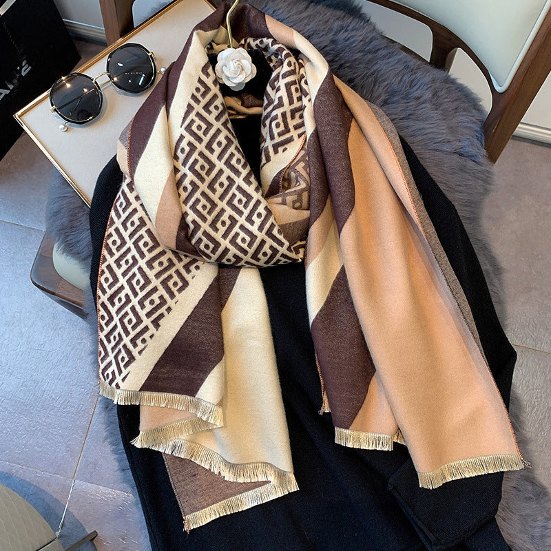 Ta Cashmere Warm Scarf Keep Warm